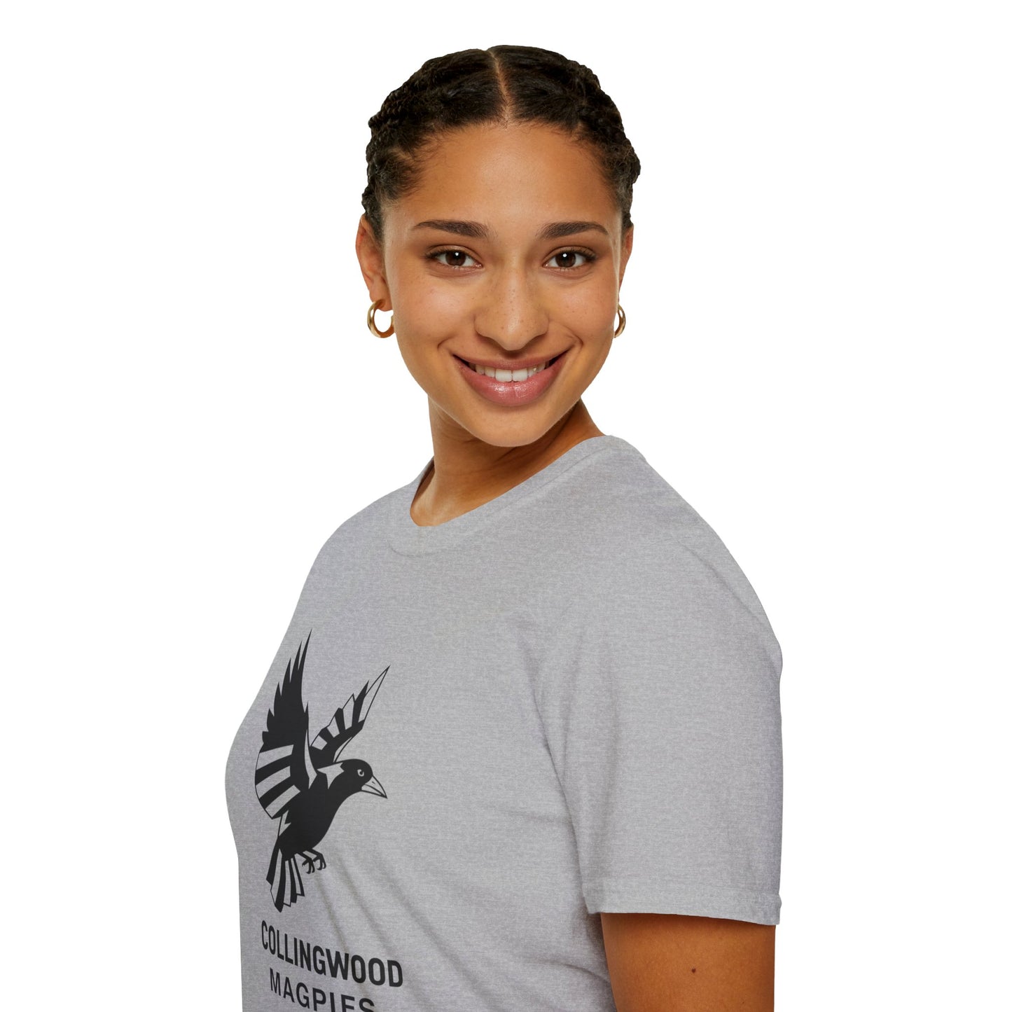 Collingwood Magpies Unisex Softstyle T-Shirt - Sporty Fan Tee, Casual Wear, Gift for Fans, Everyday Style, Comfy, Celebrations
