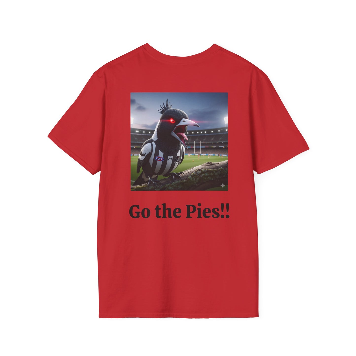 Collingwood Magpies Unisex Softstyle T-Shirt - Sporty Fan Tee, Casual Wear, Gift for Fans, Everyday Style, Comfy, Celebrations