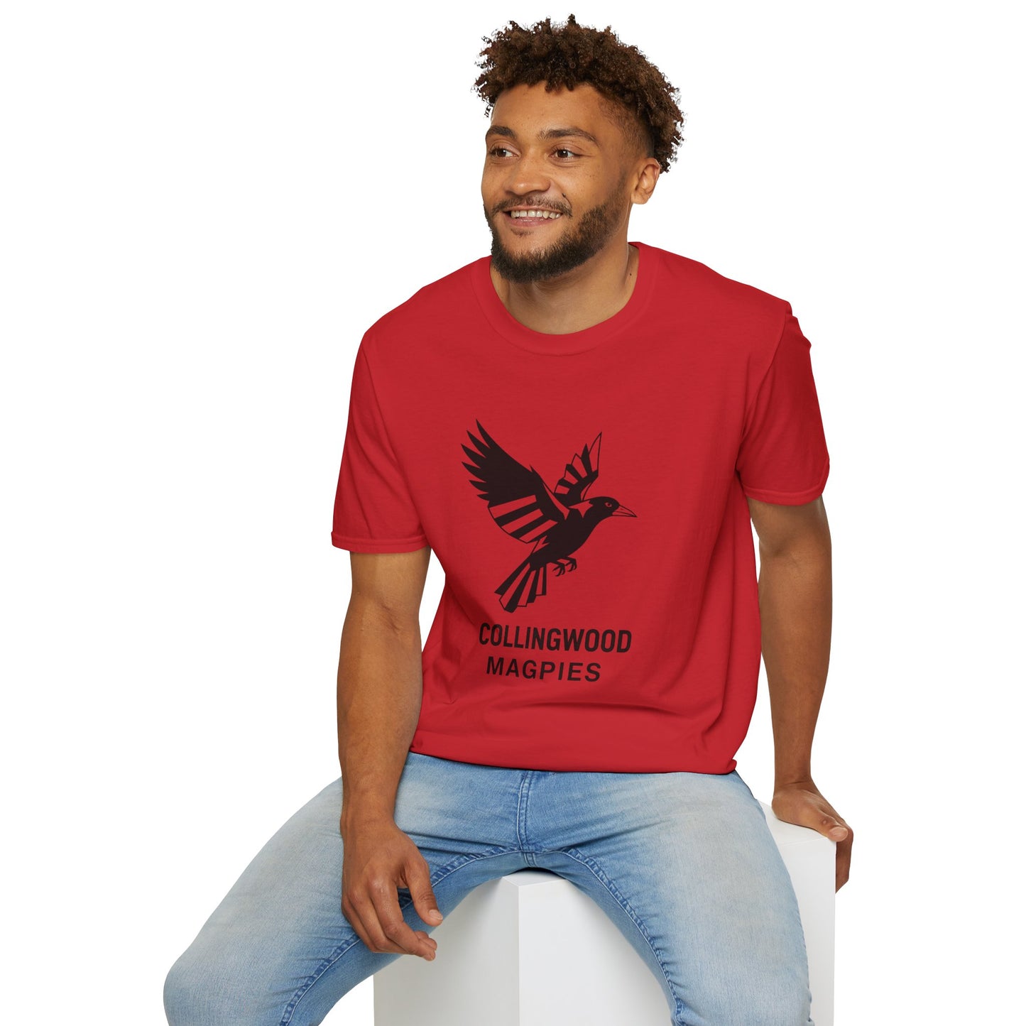 Collingwood Magpies Unisex Softstyle T-Shirt - Sporty Fan Tee, Casual Wear, Gift for Fans, Everyday Style, Comfy, Celebrations