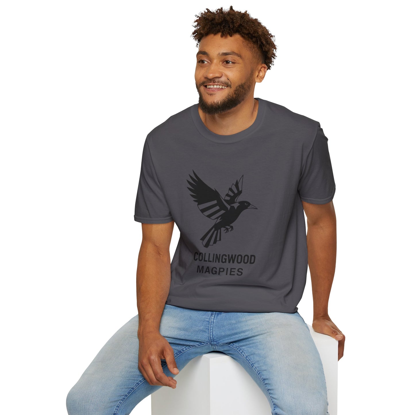 Collingwood Magpies Unisex Softstyle T-Shirt - Sporty Fan Tee, Casual Wear, Gift for Fans, Everyday Style, Comfy, Celebrations
