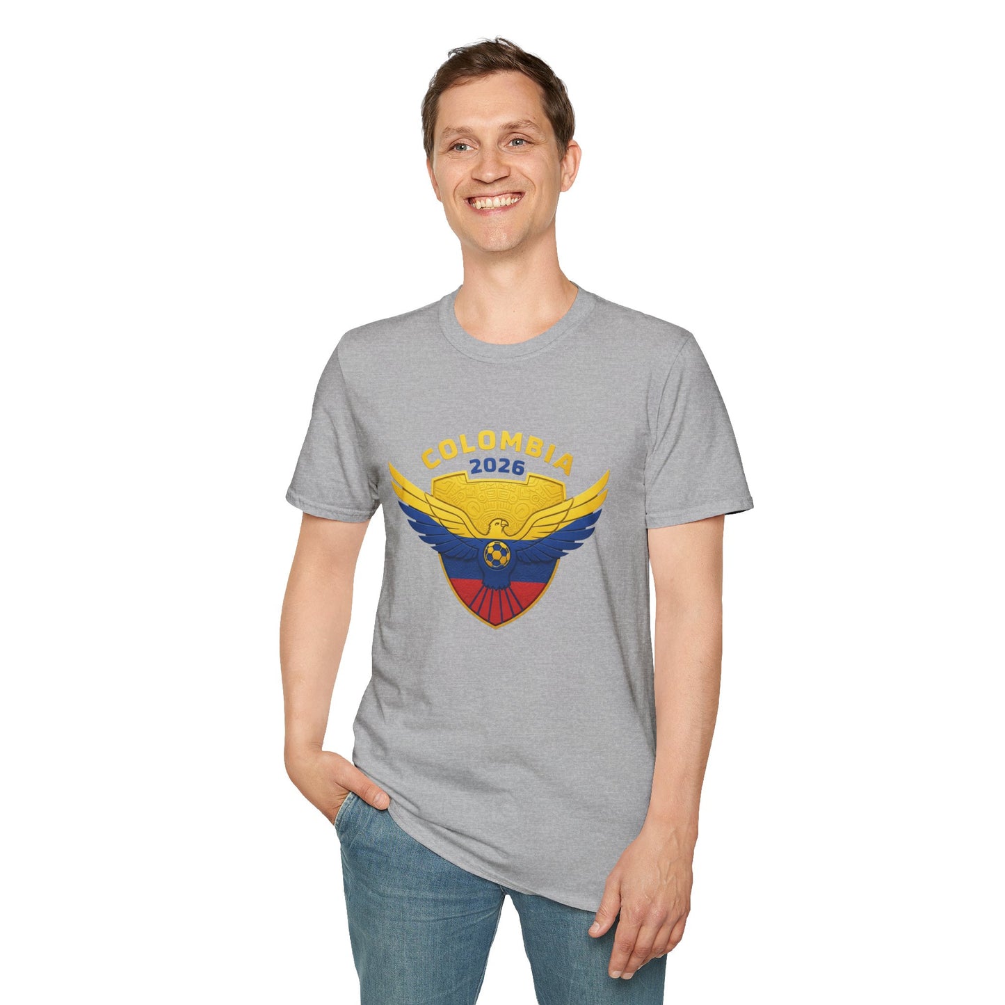 Colombia 2026 Eagle Unisex T-Shirt, Patriotic Tee, Sports Fan Shirt, Festival Apparel, Casual Wear
