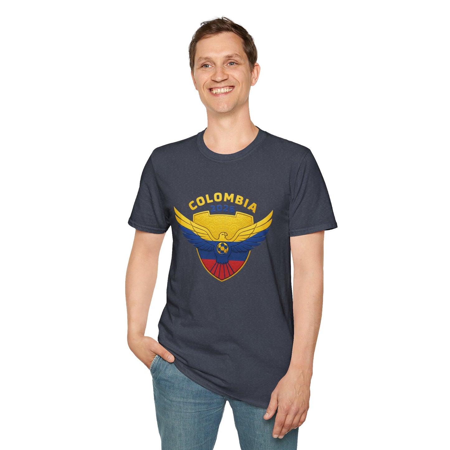 Colombia 2026 Eagle Unisex T-Shirt, Patriotic Tee, Sports Fan Shirt, Festival Apparel, Casual Wear