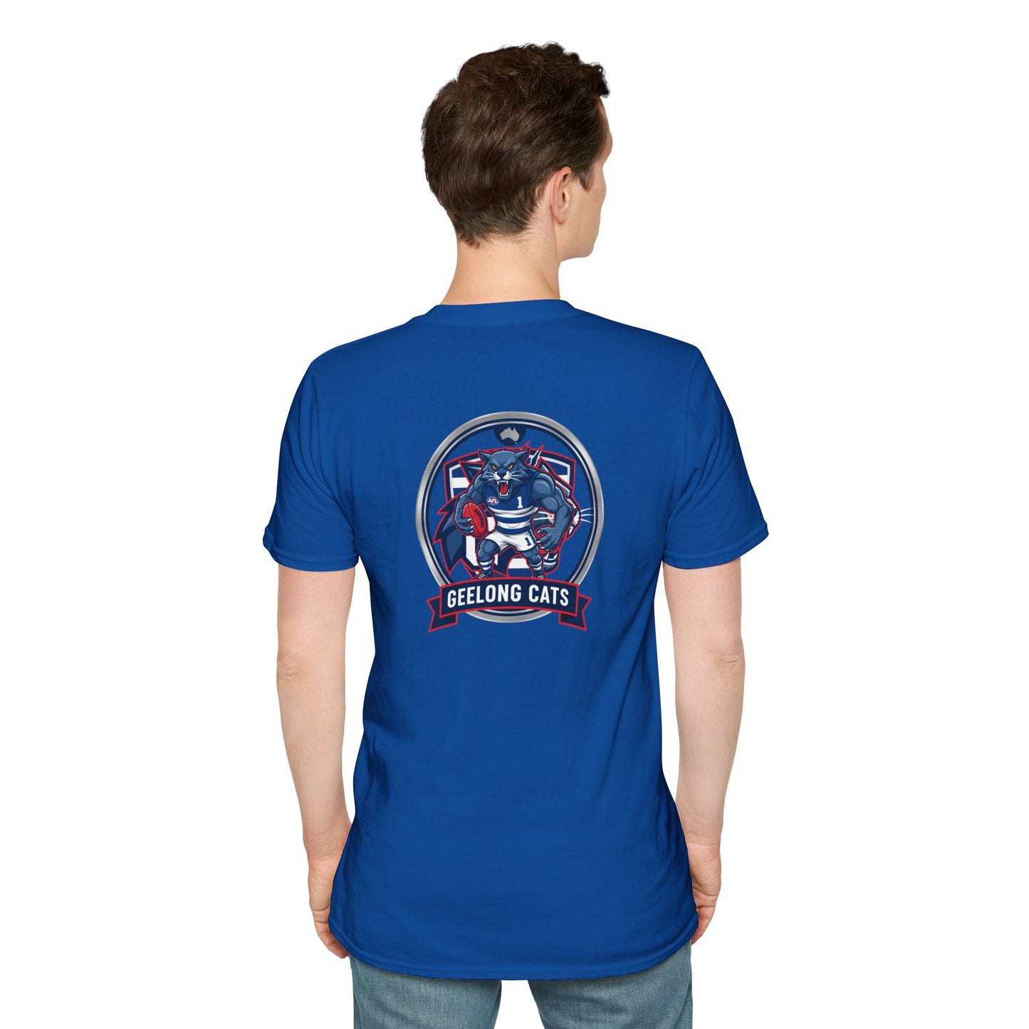 Geelong Cats Fan T-Shirt - Unisex Softstyle Tee for Game Days, Sports Events, Gifts, College Sports, Casual Wear