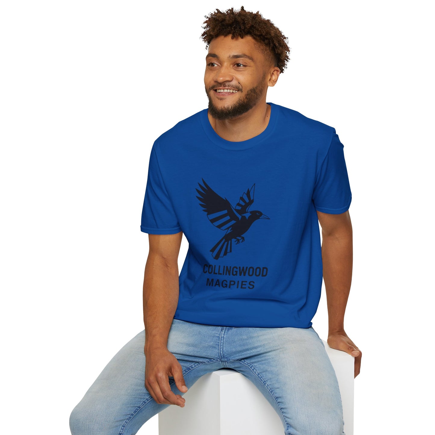 Collingwood Magpies Unisex Softstyle T-Shirt - Sporty Fan Tee, Casual Wear, Gift for Fans, Everyday Style, Comfy, Celebrations