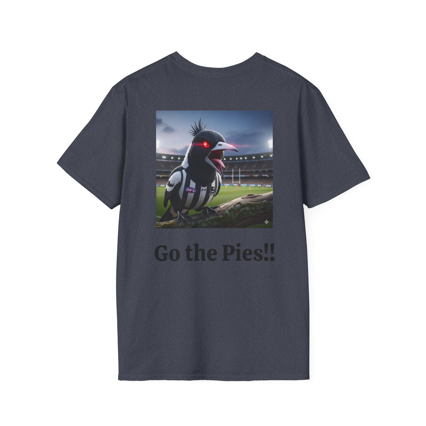 Collingwood Magpies Unisex Softstyle T-Shirt - Sporty Fan Tee, Casual Wear, Gift for Fans, Everyday Style, Comfy, Celebrations