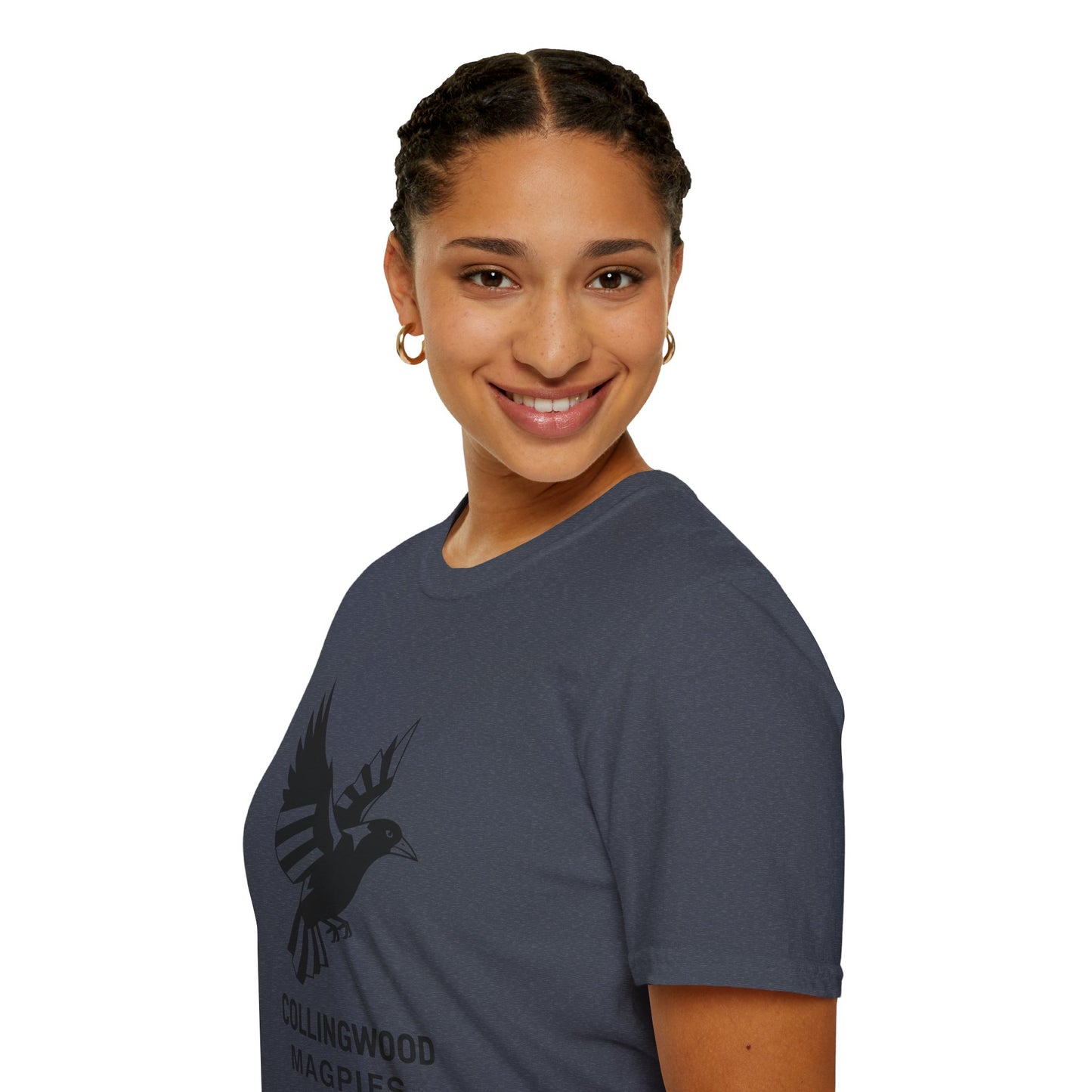 Collingwood Magpies Unisex Softstyle T-Shirt - Sporty Fan Tee, Casual Wear, Gift for Fans, Everyday Style, Comfy, Celebrations