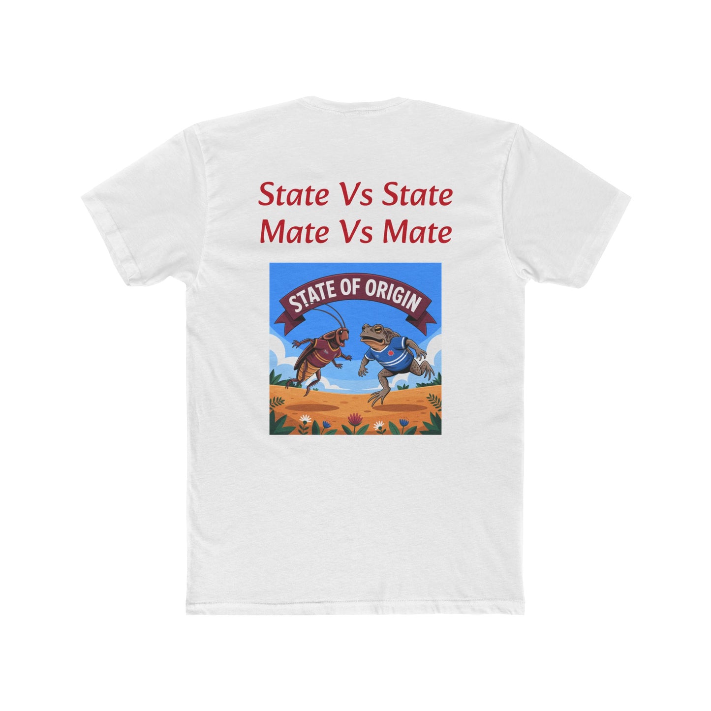 NRL State of Origin Unisex Cotton Crew Tee, Perfect for Sports Fans, Great Gift Idea, Casual Wear, Birthday Gift, Game Day Apparel
