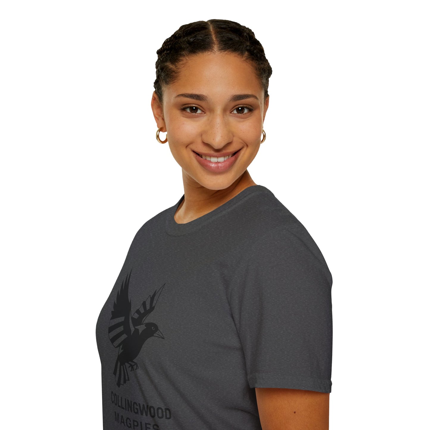 Collingwood Magpies Unisex Softstyle T-Shirt - Sporty Fan Tee, Casual Wear, Gift for Fans, Everyday Style, Comfy, Celebrations