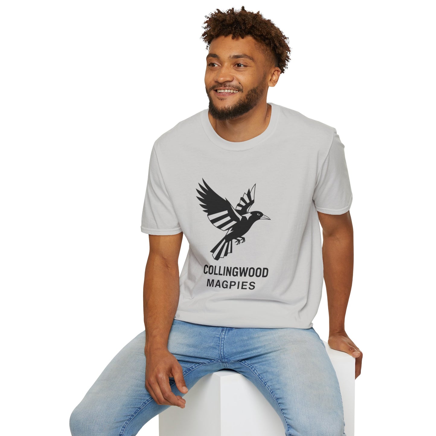 Collingwood Magpies Unisex Softstyle T-Shirt - Sporty Fan Tee, Casual Wear, Gift for Fans, Everyday Style, Comfy, Celebrations
