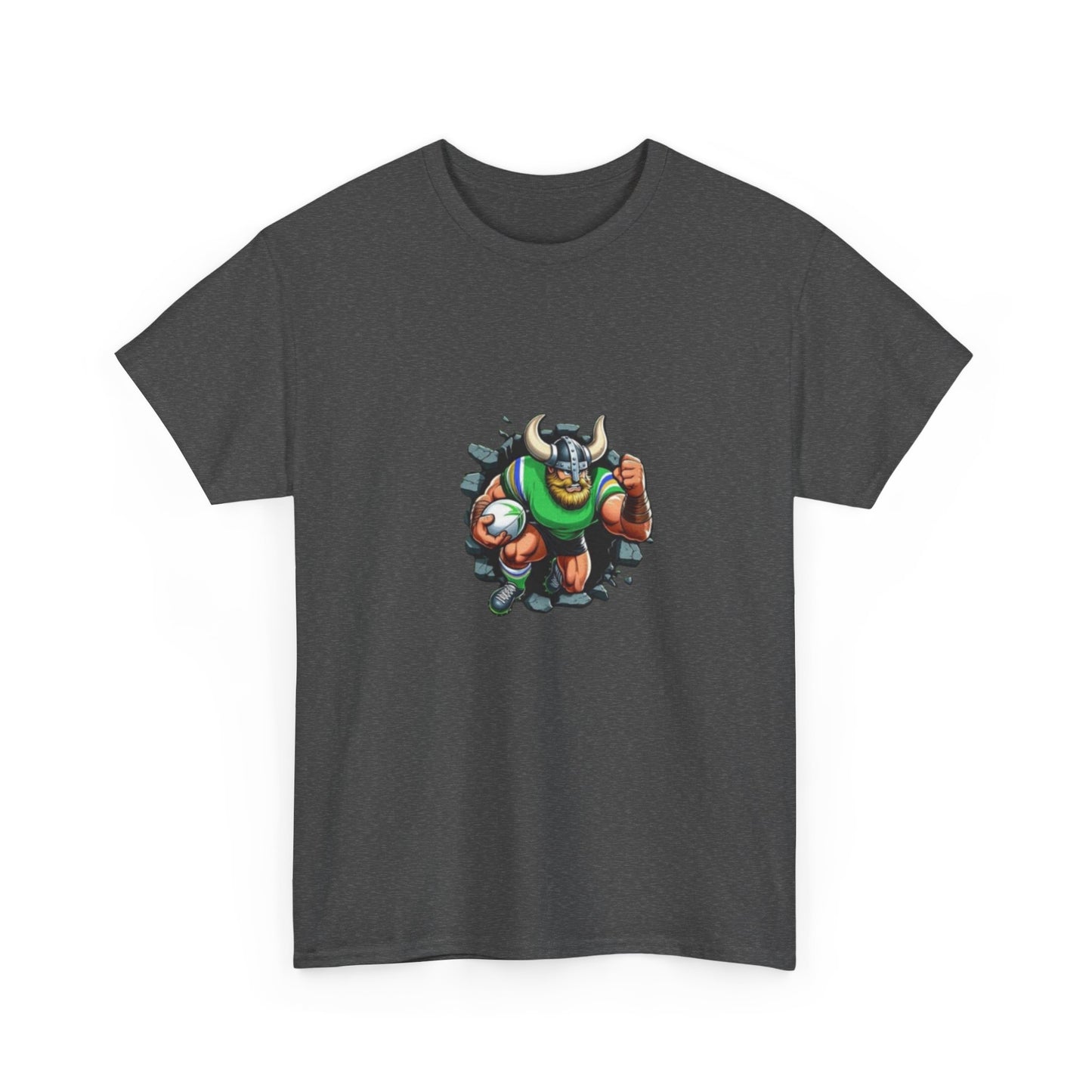 The Mighty Canberra Raiders Green Machine, Heavy Cotton T-Shirt, Graphic Tee, Sports Fan Apparel, Unisex Casual Wear.