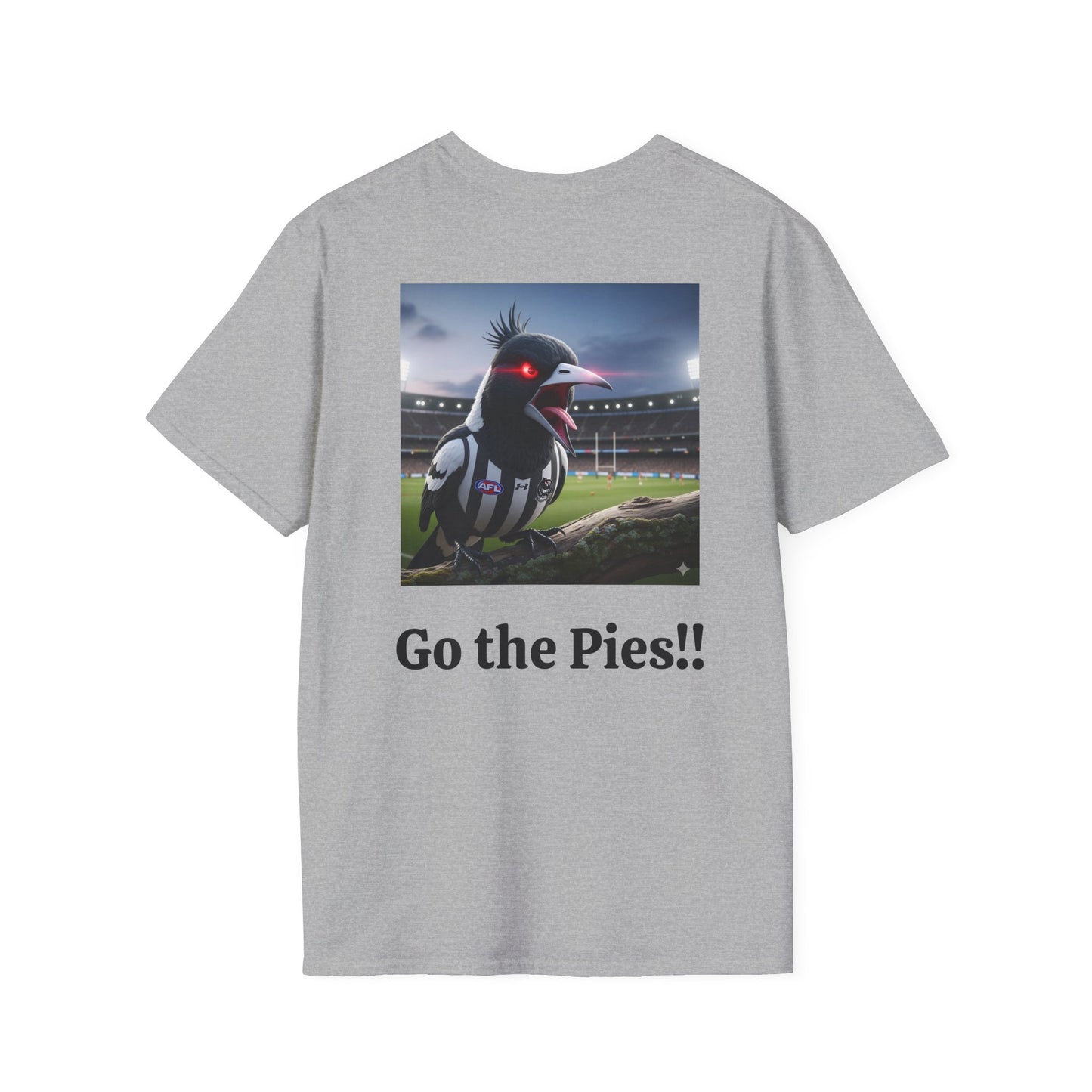 Collingwood Magpies Unisex Softstyle T-Shirt - Sporty Fan Tee, Casual Wear, Gift for Fans, Everyday Style, Comfy, Celebrations