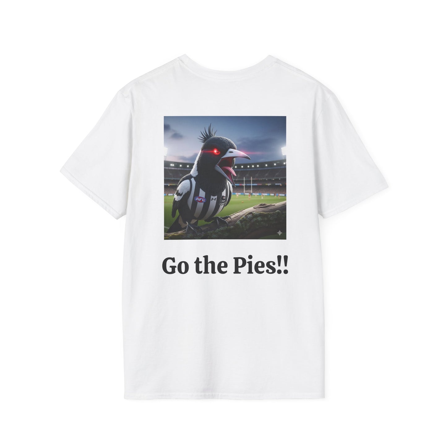 Collingwood Magpies Unisex Softstyle T-Shirt - Sporty Fan Tee, Casual Wear, Gift for Fans, Everyday Style, Comfy, Celebrations