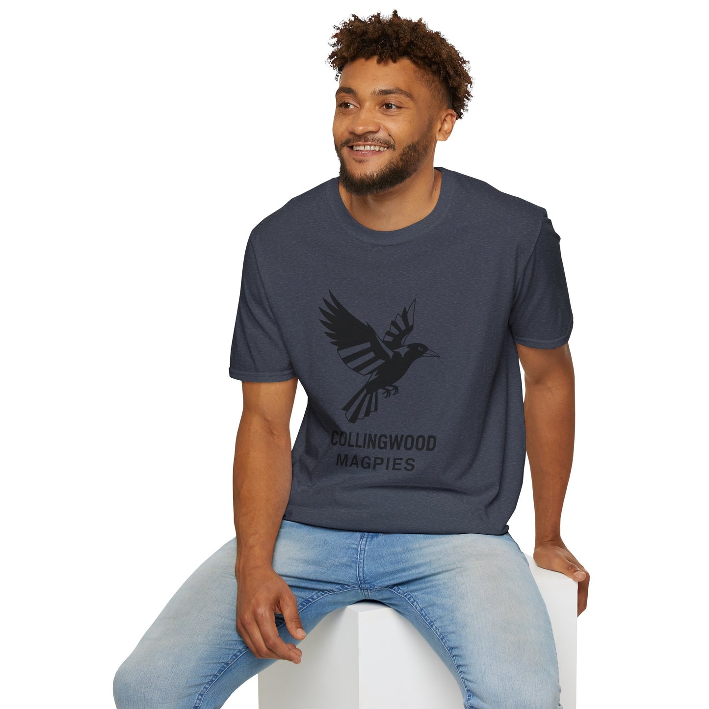 Collingwood Magpies Unisex Softstyle T-Shirt - Sporty Fan Tee, Casual Wear, Gift for Fans, Everyday Style, Comfy, Celebrations