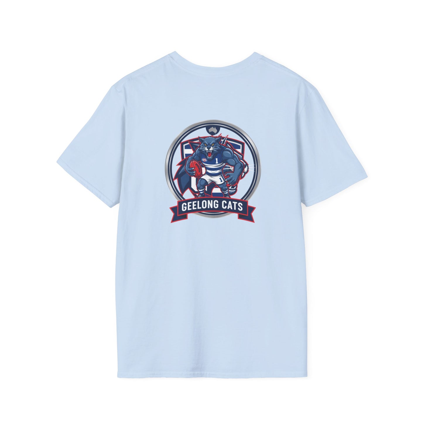 Geelong Cats Fan T-Shirt - Unisex Softstyle Tee for Game Days, Sports Events, Gifts, College Sports, Casual Wear