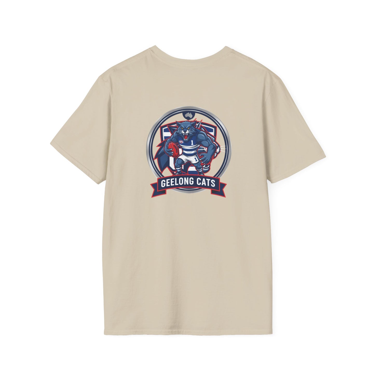 Geelong Cats Fan T-Shirt - Unisex Softstyle Tee for Game Days, Sports Events, Gifts, College Sports, Casual Wear