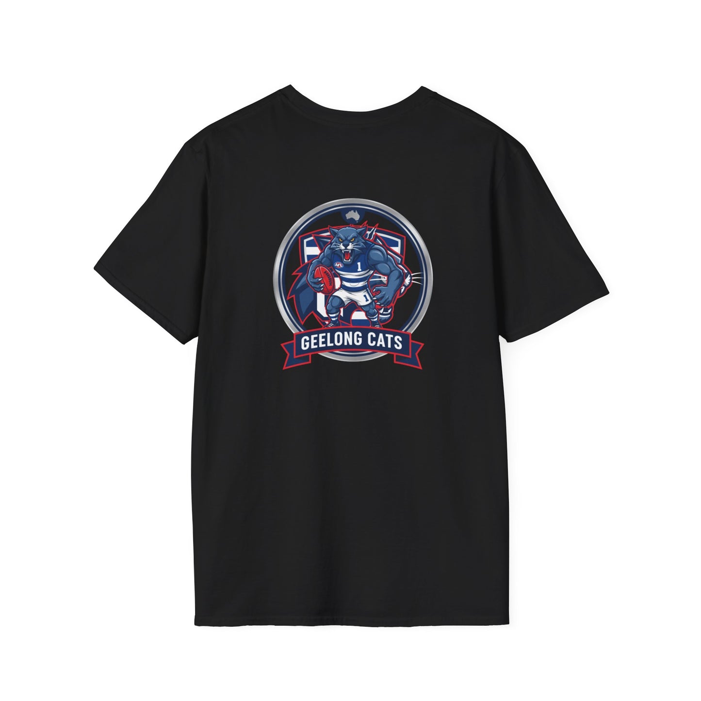 Geelong Cats Fan T-Shirt - Unisex Softstyle Tee for Game Days, Sports Events, Gifts, College Sports, Casual Wear