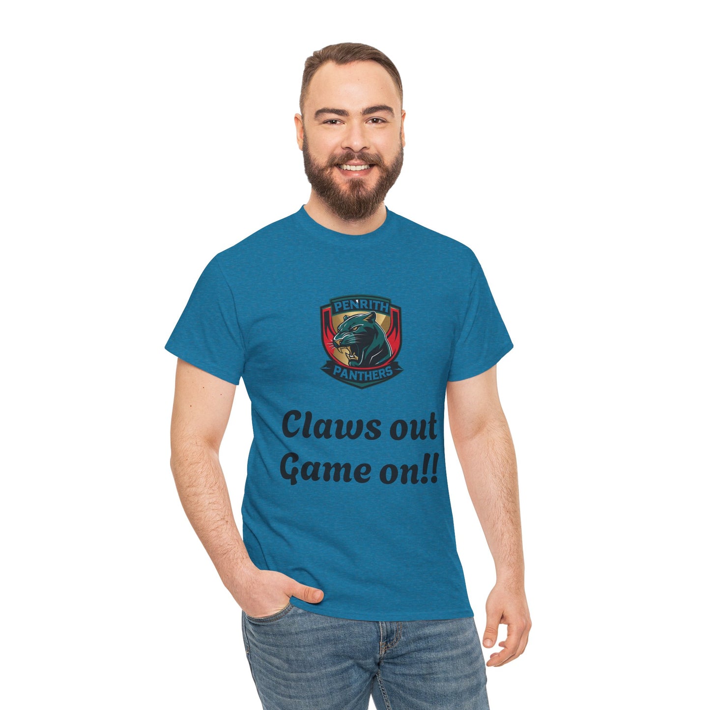 Panther Pride Graphic Tee | Unisex Heavy Cotton Shirt, Sports Fan Apparel, Gift for Rugby Lovers, Casual Wear, Game Day Top