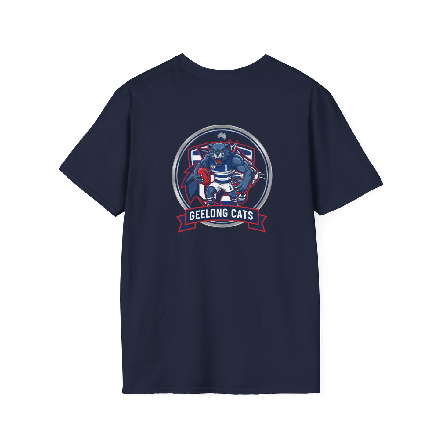Geelong Cats Fan T-Shirt - Unisex Softstyle Tee for Game Days, Sports Events, Gifts, College Sports, Casual Wear