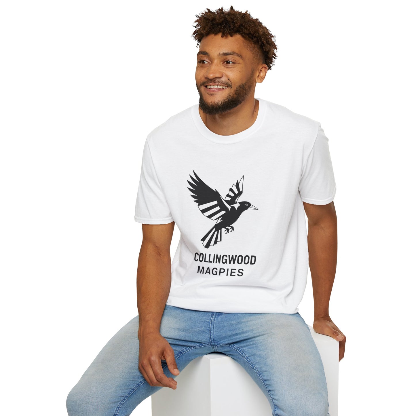 Collingwood Magpies Unisex Softstyle T-Shirt - Sporty Fan Tee, Casual Wear, Gift for Fans, Everyday Style, Comfy, Celebrations