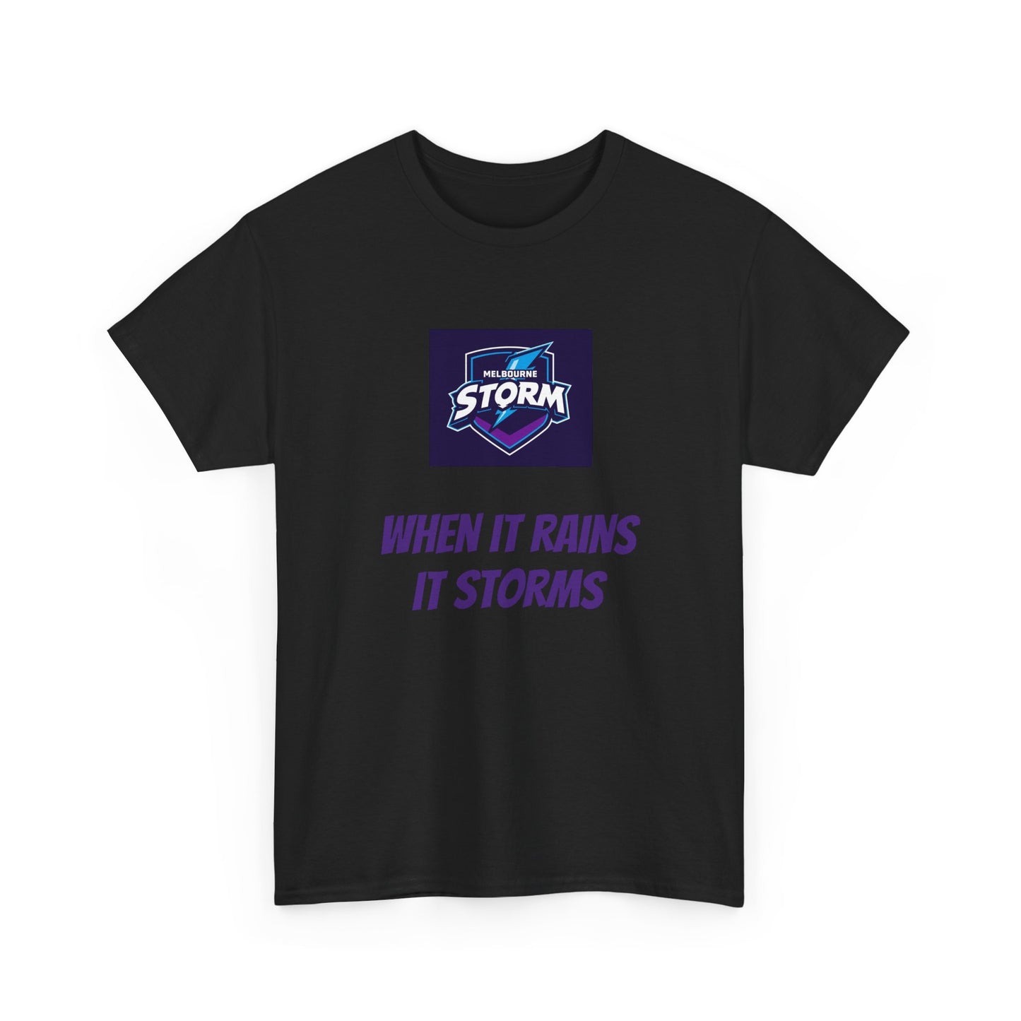 Melbourne Storm Unisex Heavy Cotton Tee | Perfect for Game Day, Sports Fan Gear, Custom Tee, Graphic Tee, Gift for Him/Her