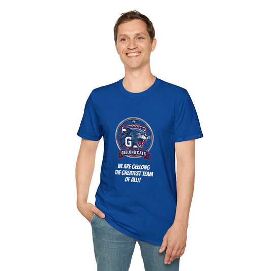 Geelong Cats Fan T-Shirt - Unisex Softstyle Tee for Game Days, Sports Events, Gifts, College Sports, Casual Wear