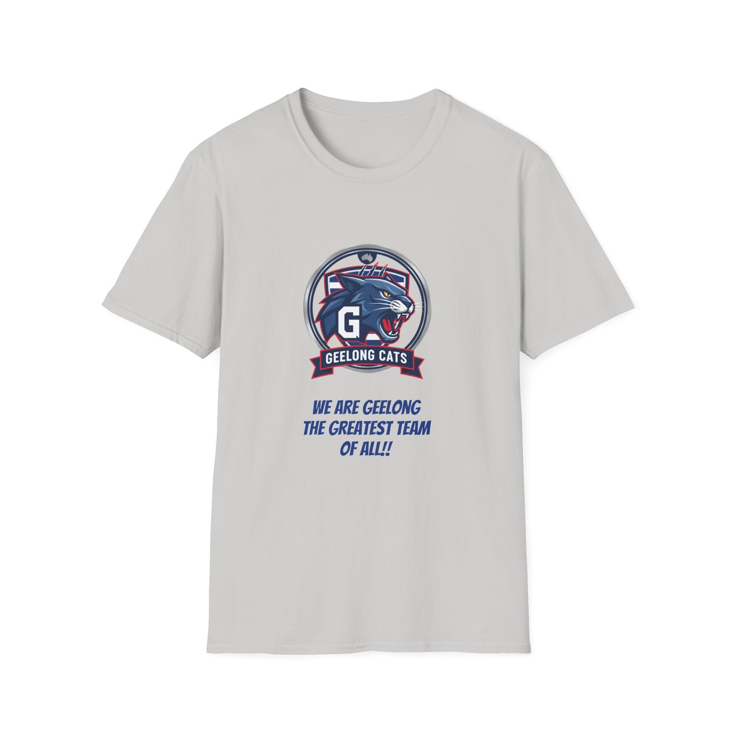 Geelong Cats Fan T-Shirt - Unisex Softstyle Tee for Game Days, Sports Events, Gifts, College Sports, Casual Wear