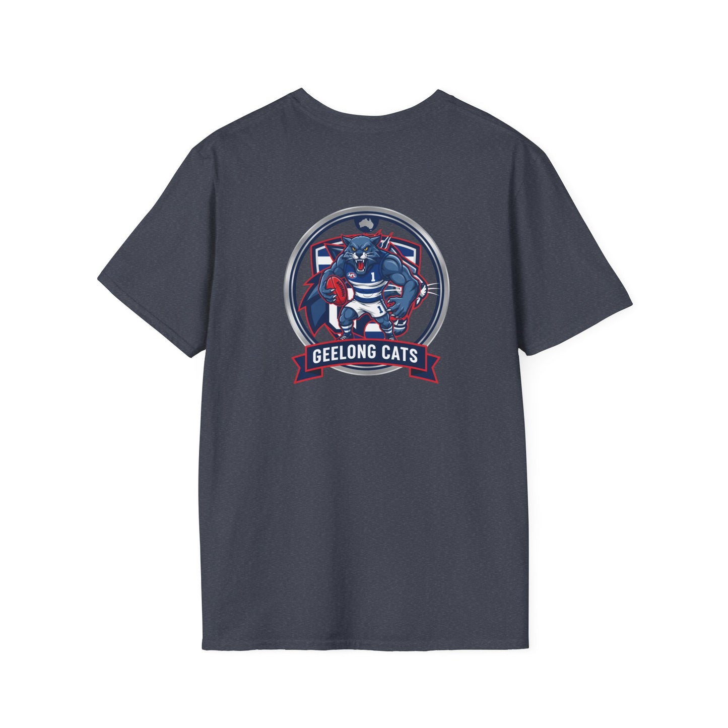 Geelong Cats Fan T-Shirt - Unisex Softstyle Tee for Game Days, Sports Events, Gifts, College Sports, Casual Wear