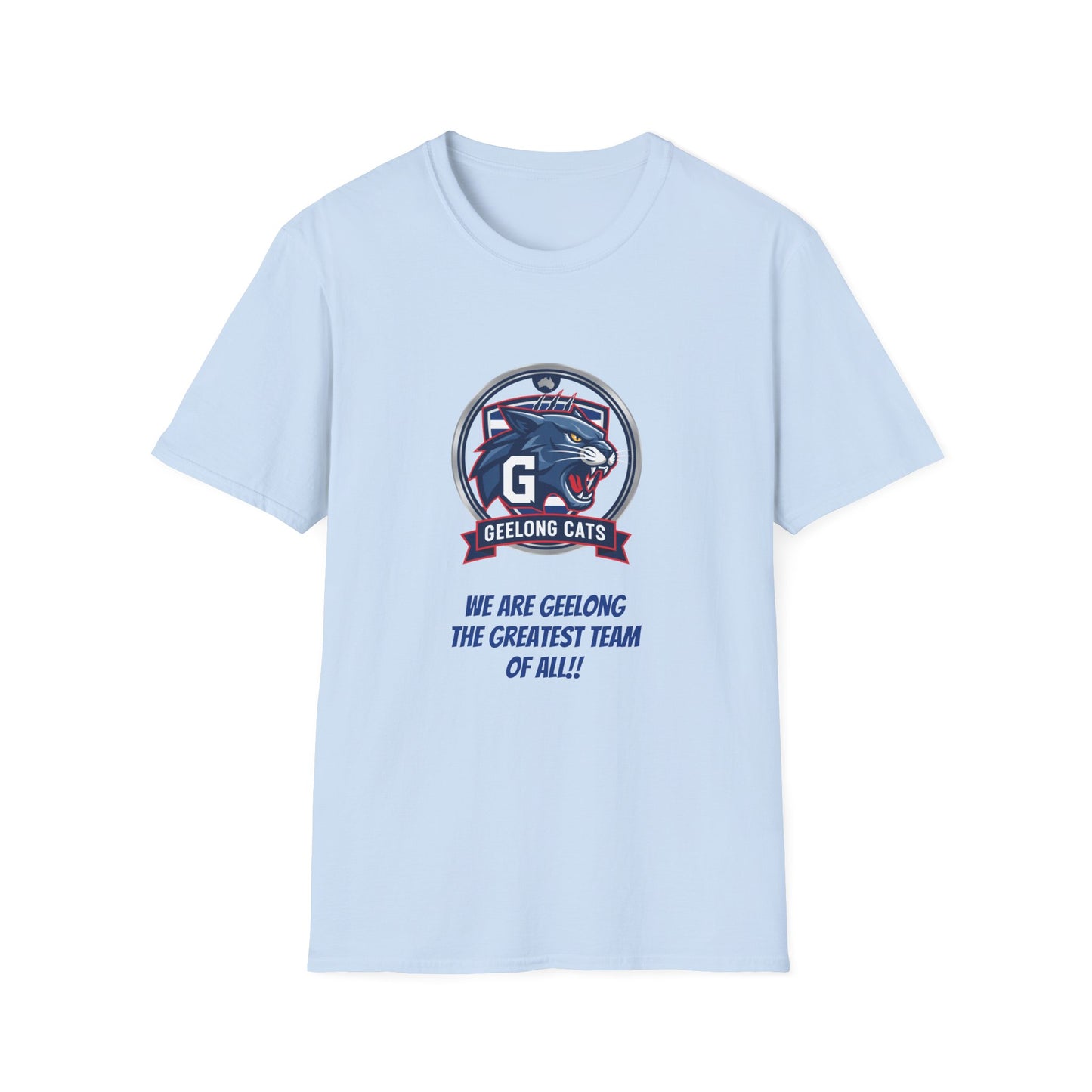 Geelong Cats Fan T-Shirt - Unisex Softstyle Tee for Game Days, Sports Events, Gifts, College Sports, Casual Wear