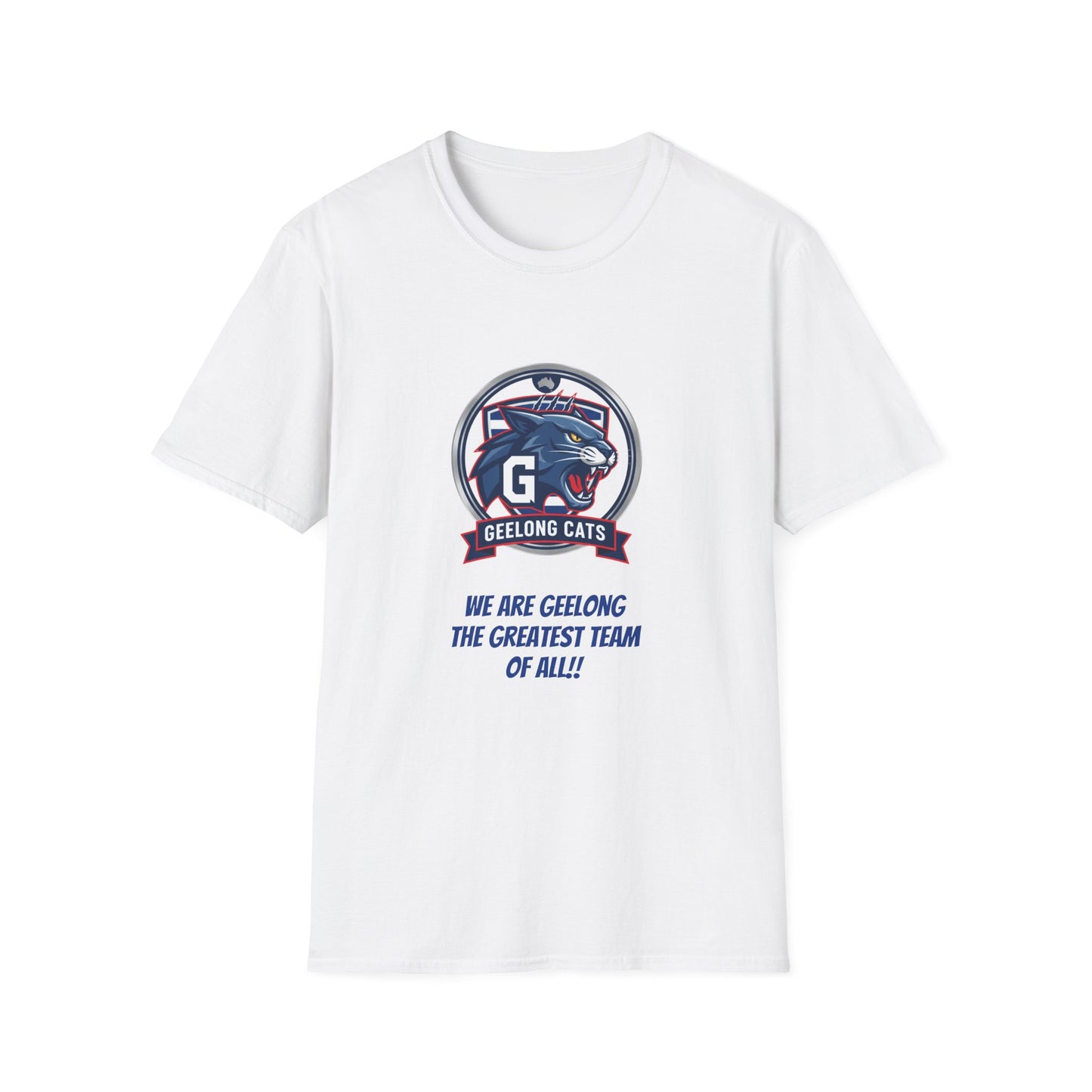 Geelong Cats Fan T-Shirt - Unisex Softstyle Tee for Game Days, Sports Events, Gifts, College Sports, Casual Wear