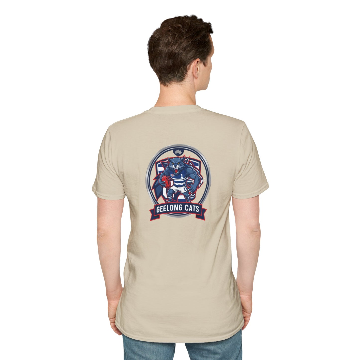 Geelong Cats Fan T-Shirt - Unisex Softstyle Tee for Game Days, Sports Events, Gifts, College Sports, Casual Wear