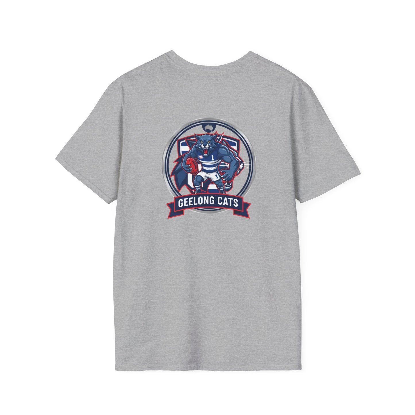 Geelong Cats Fan T-Shirt - Unisex Softstyle Tee for Game Days, Sports Events, Gifts, College Sports, Casual Wear