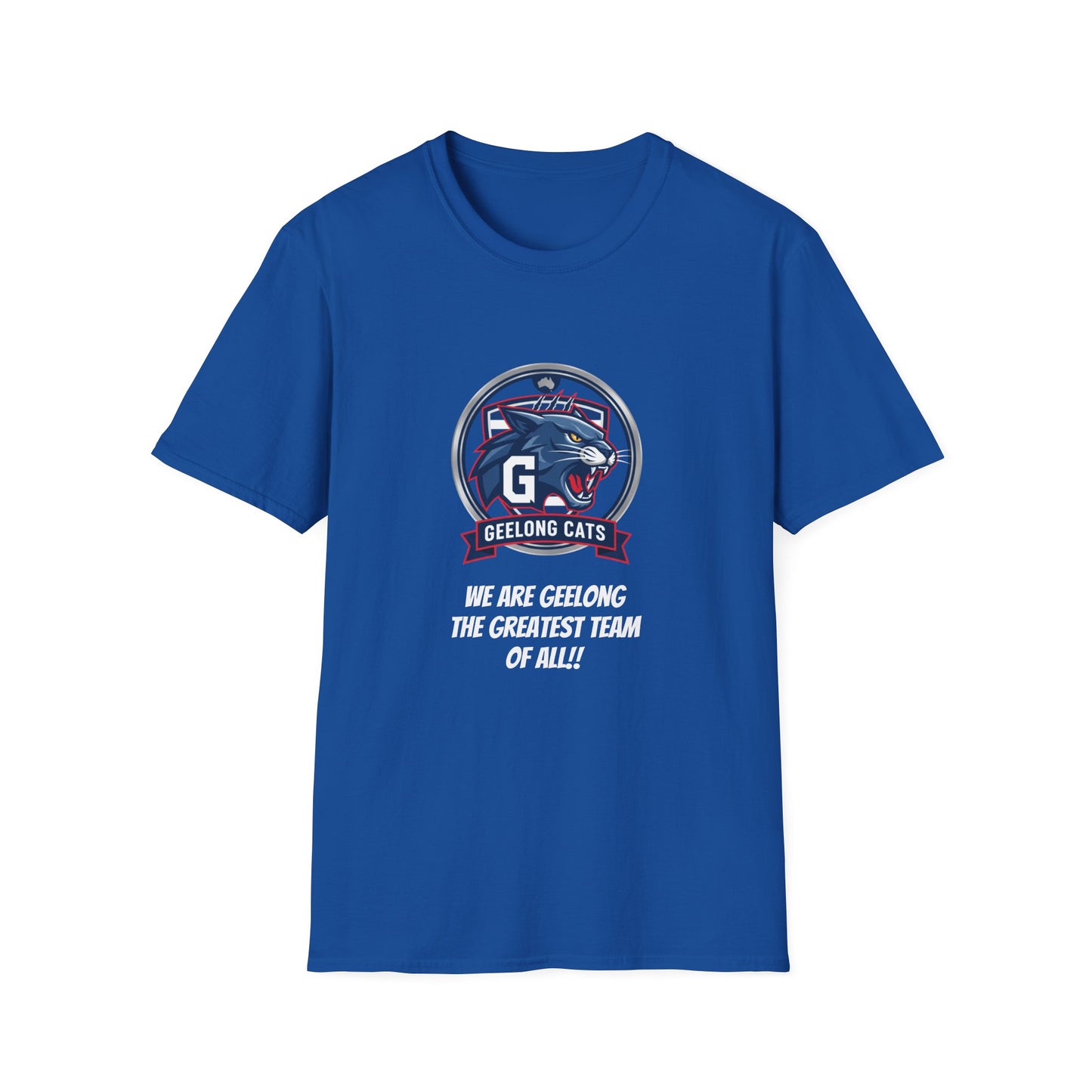 Geelong Cats Fan T-Shirt - Unisex Softstyle Tee for Game Days, Sports Events, Gifts, College Sports, Casual Wear