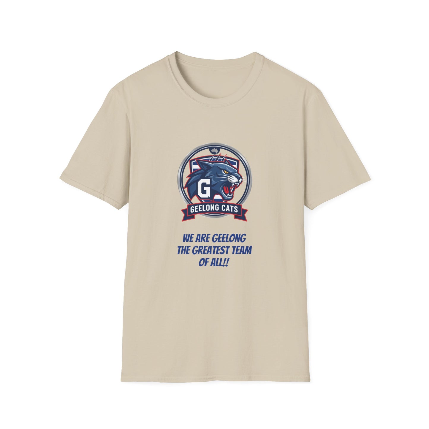 Geelong Cats Fan T-Shirt - Unisex Softstyle Tee for Game Days, Sports Events, Gifts, College Sports, Casual Wear