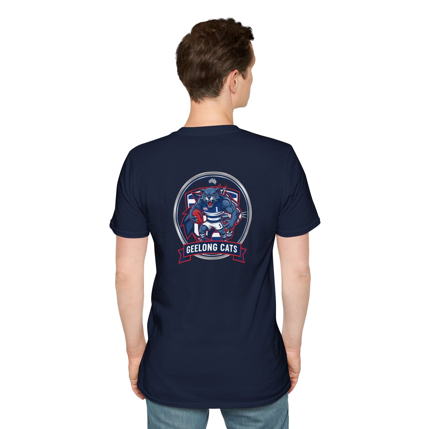 Geelong Cats Fan T-Shirt - Unisex Softstyle Tee for Game Days, Sports Events, Gifts, College Sports, Casual Wear
