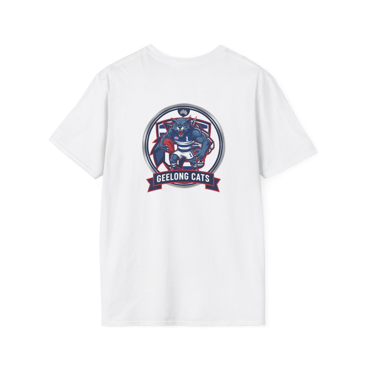 Geelong Cats Fan T-Shirt - Unisex Softstyle Tee for Game Days, Sports Events, Gifts, College Sports, Casual Wear