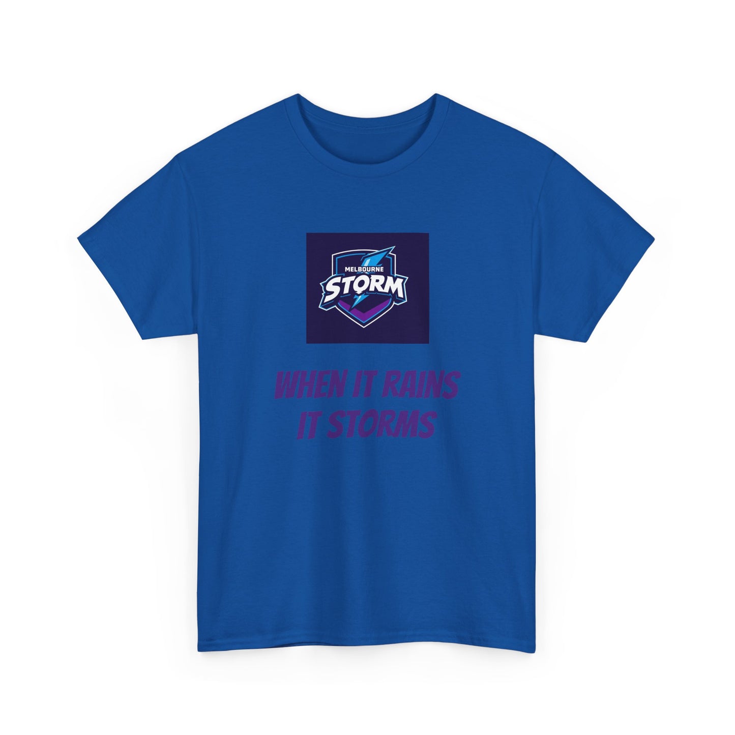Melbourne Storm Unisex Heavy Cotton Tee | Perfect for Game Day, Sports Fan Gear, Custom Tee, Graphic Tee, Gift for Him/Her