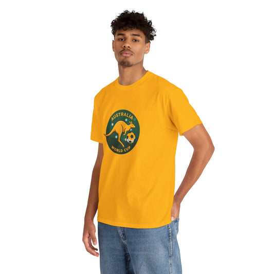 Australia Soccer World Cup Tee, Unisex Cotton Shirt, Sporty Fan Apparel, Soccer Gift, World Cup Merchandise, Team Australia T-Shirt