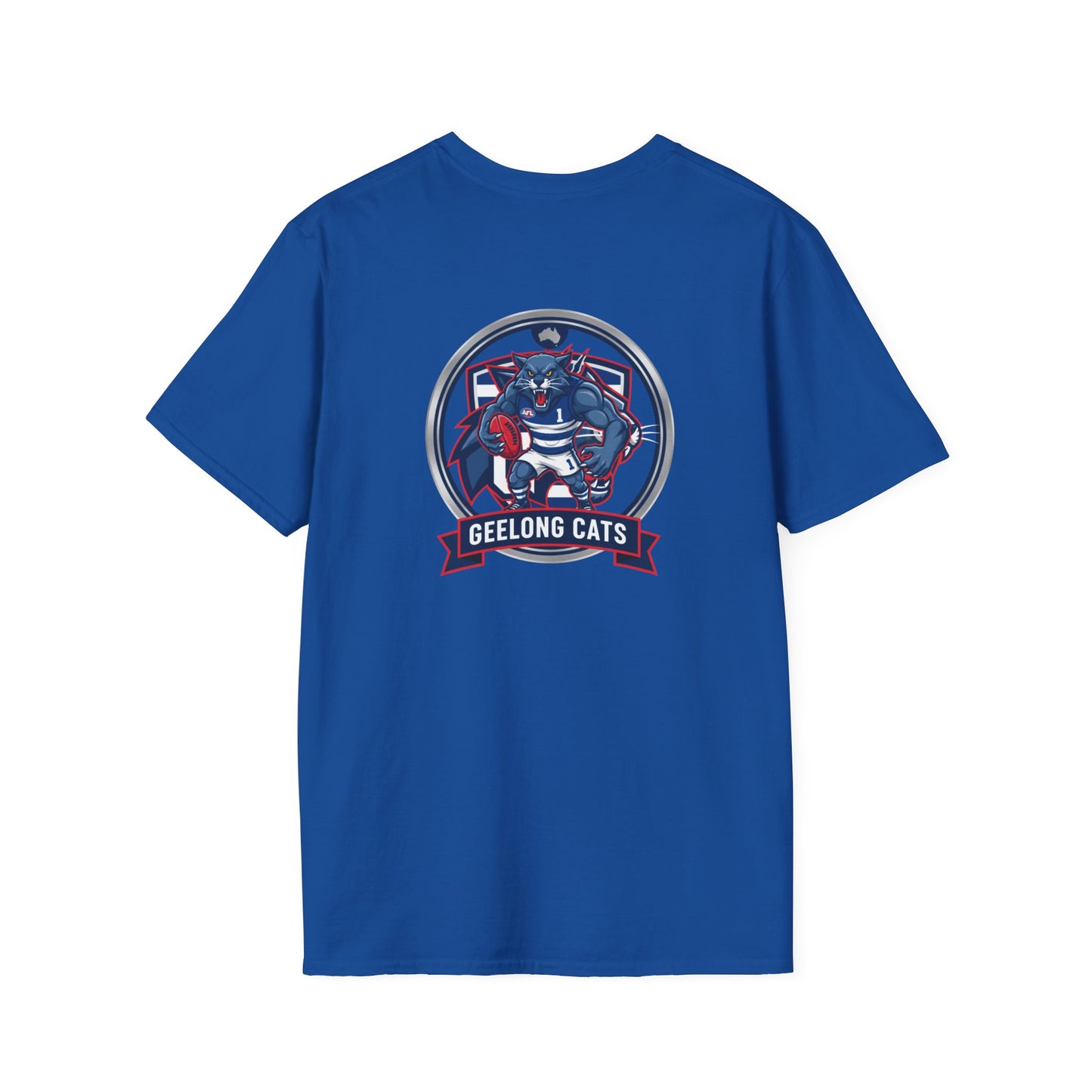 Geelong Cats Fan T-Shirt - Unisex Softstyle Tee for Game Days, Sports Events, Gifts, College Sports, Casual Wear