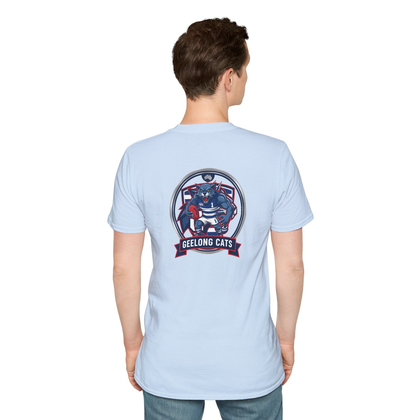 Geelong Cats Fan T-Shirt - Unisex Softstyle Tee for Game Days, Sports Events, Gifts, College Sports, Casual Wear