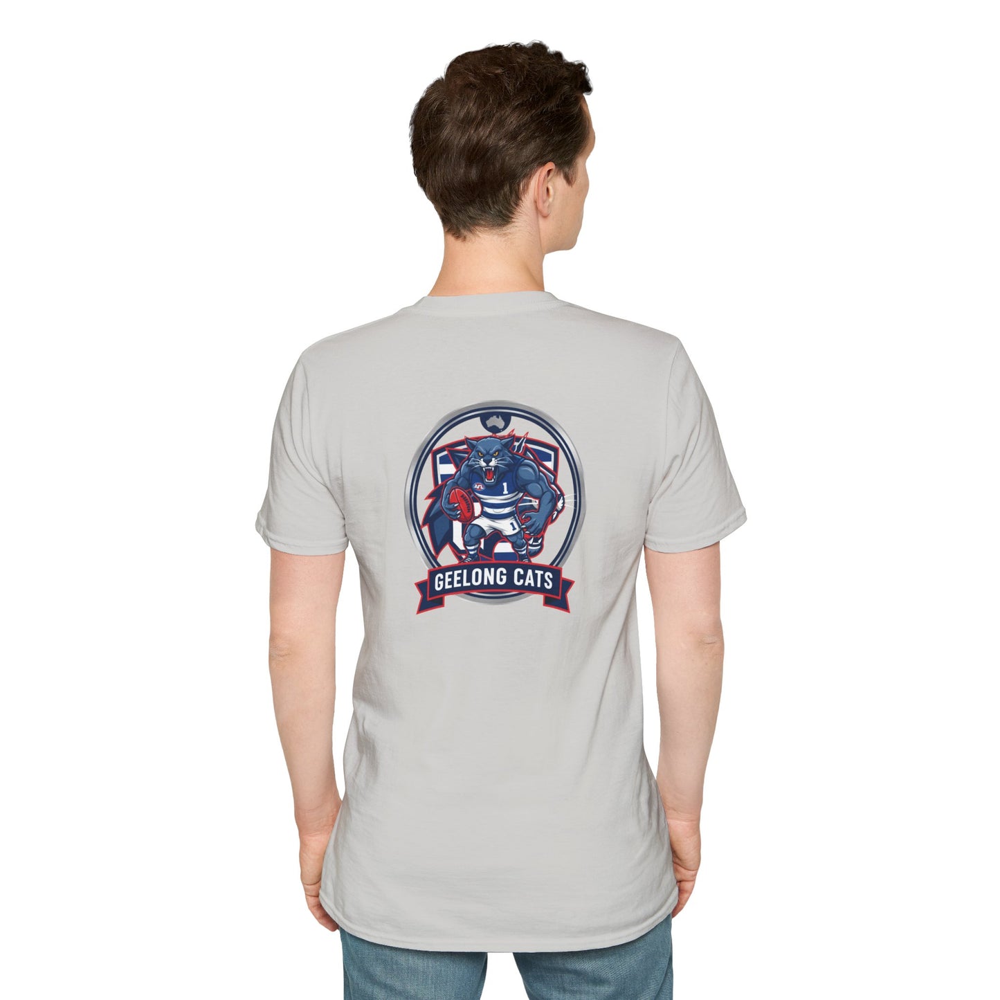 Geelong Cats Fan T-Shirt - Unisex Softstyle Tee for Game Days, Sports Events, Gifts, College Sports, Casual Wear