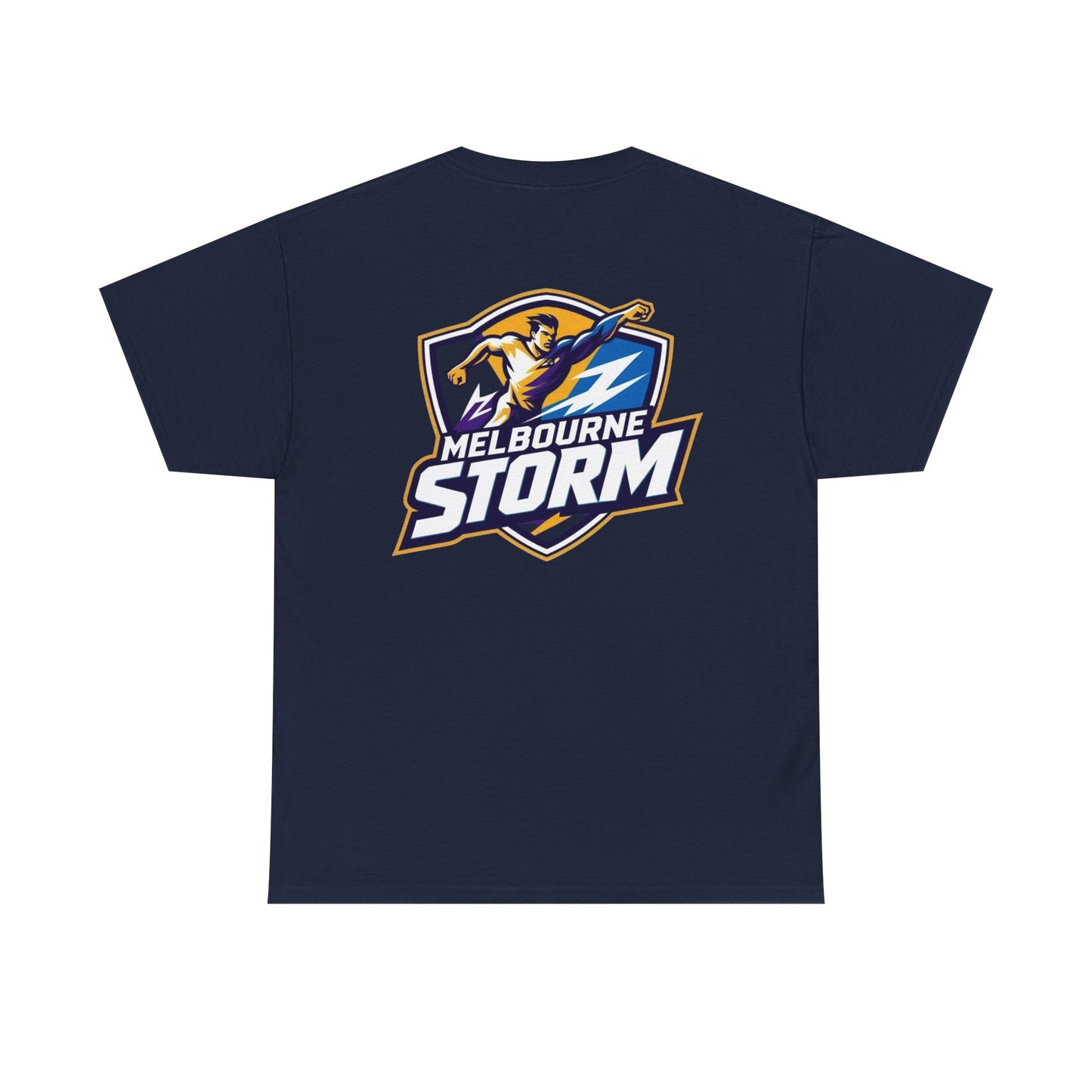 Melbourne Storm Unisex Heavy Cotton Tee | Perfect for Game Day, Sports Fan Gear, Custom Tee, Graphic Tee, Gift for Him/Her
