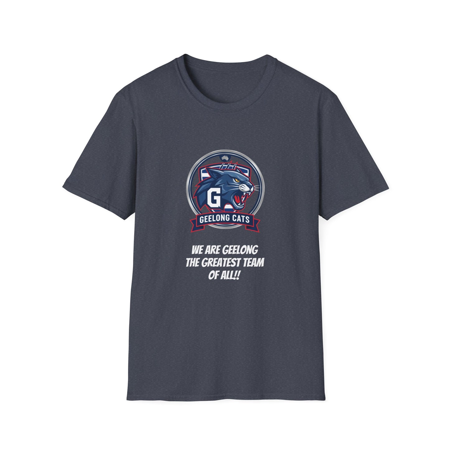 Geelong Cats Fan T-Shirt - Unisex Softstyle Tee for Game Days, Sports Events, Gifts, College Sports, Casual Wear