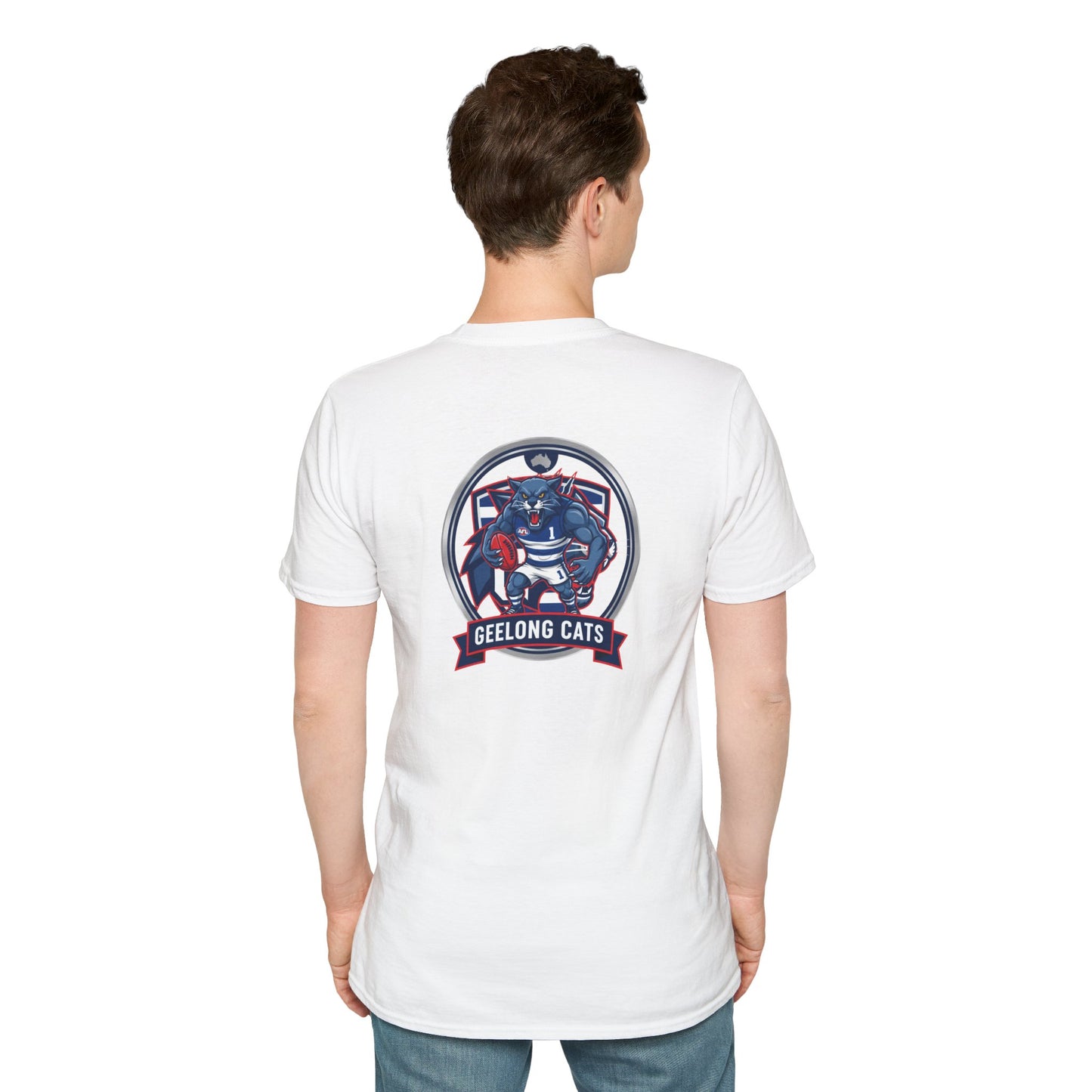 Geelong Cats Fan T-Shirt - Unisex Softstyle Tee for Game Days, Sports Events, Gifts, College Sports, Casual Wear