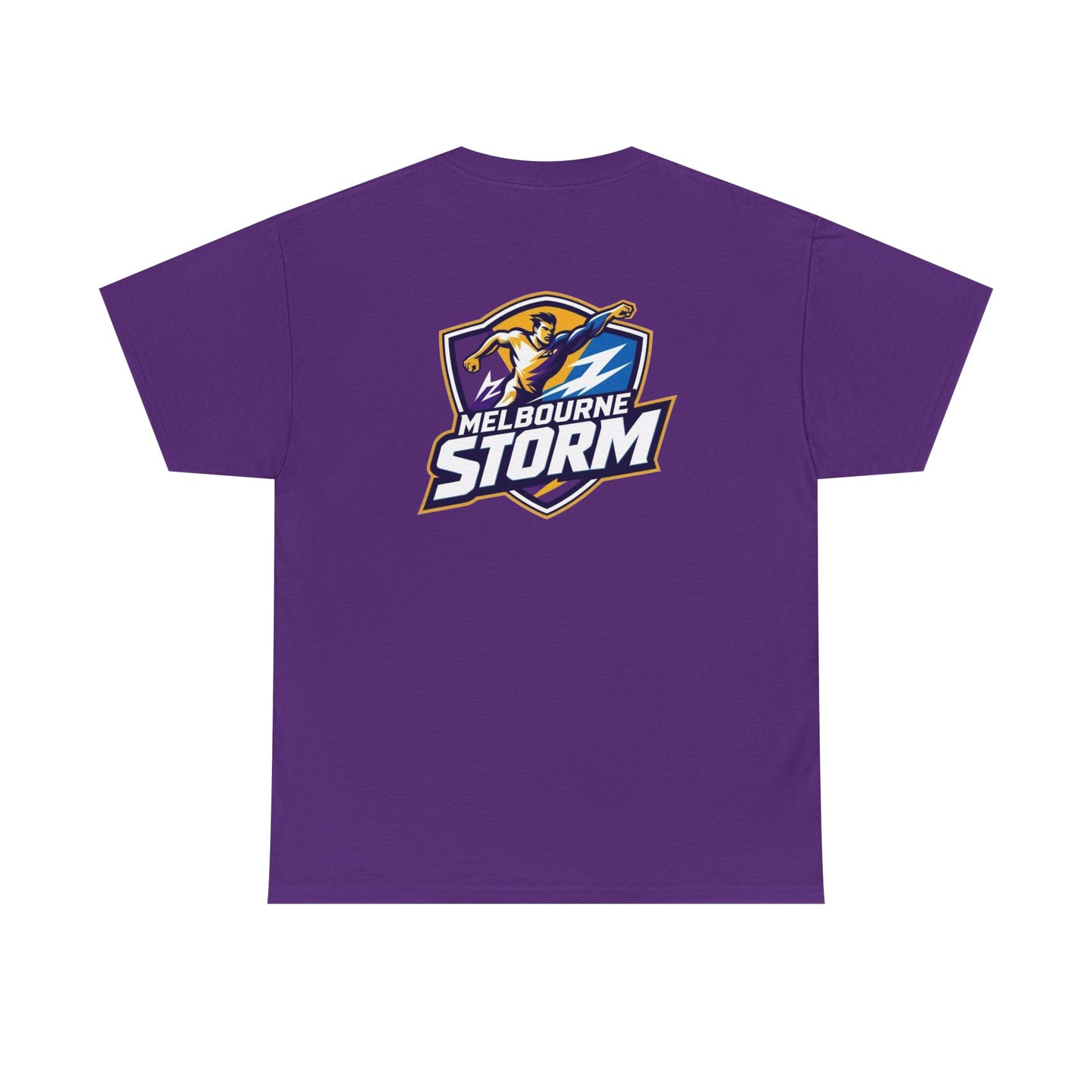 Melbourne Storm Unisex Heavy Cotton Tee | Perfect for Game Day, Sports Fan Gear, Custom Tee, Graphic Tee, Gift for Him/Her