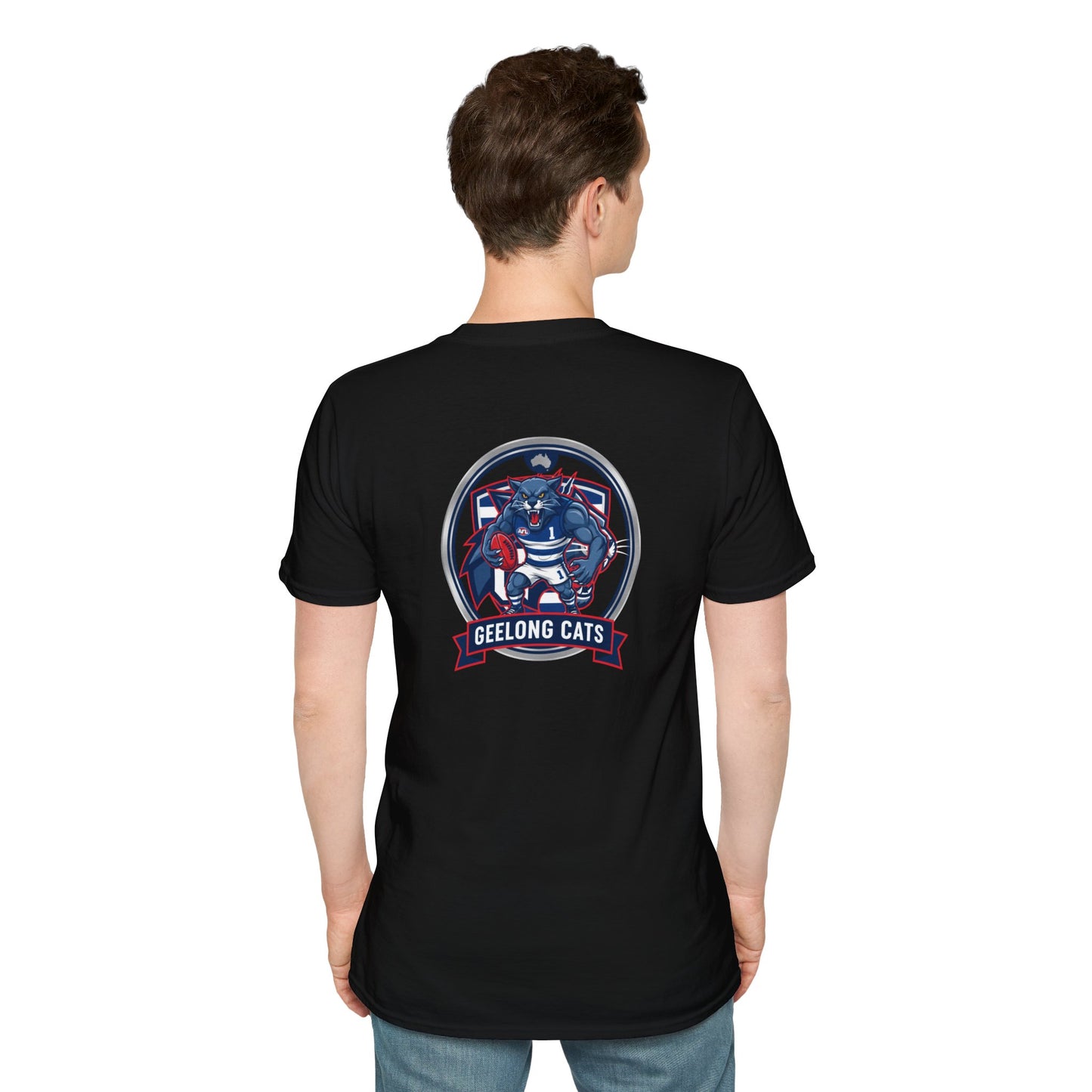 Geelong Cats Fan T-Shirt - Unisex Softstyle Tee for Game Days, Sports Events, Gifts, College Sports, Casual Wear