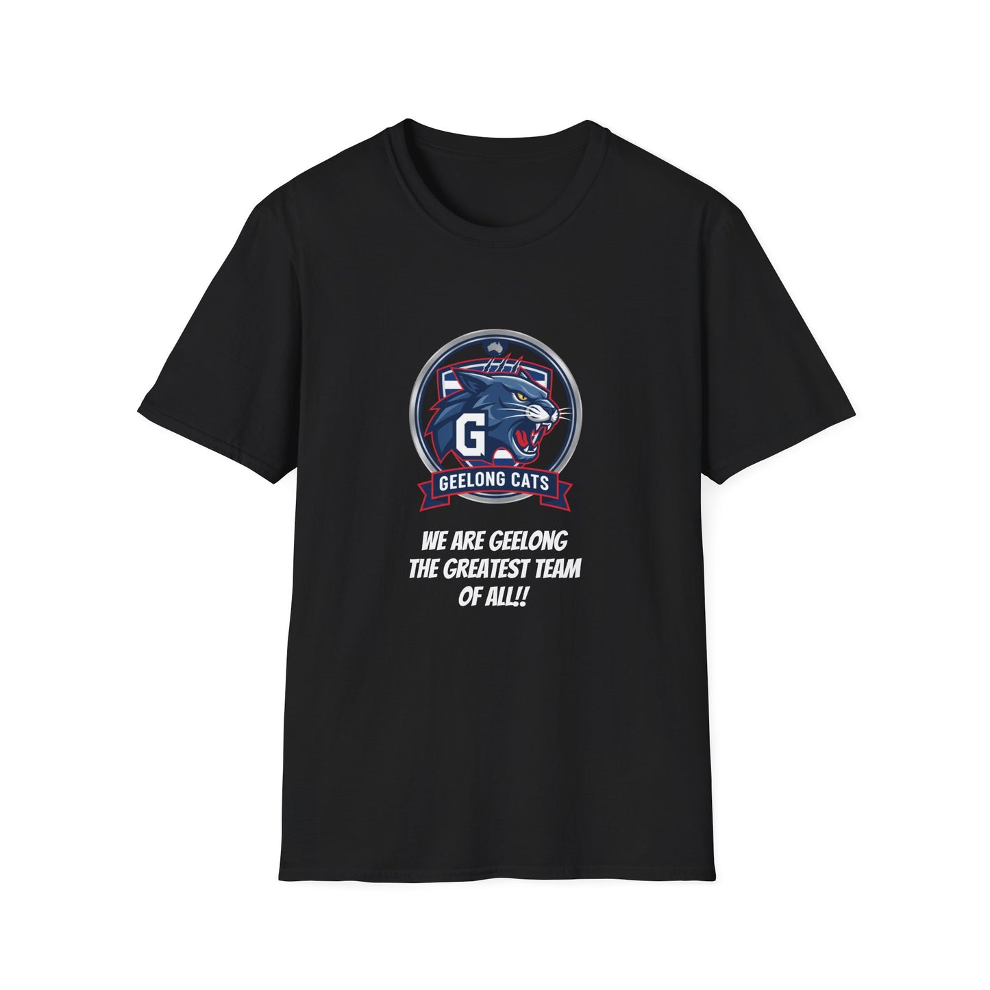 Geelong Cats Fan T-Shirt - Unisex Softstyle Tee for Game Days, Sports Events, Gifts, College Sports, Casual Wear