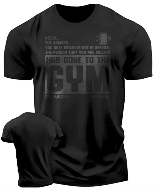3D Printed Gym T-Shirt for Men with Messages – Cotton, Short Sleeve, Tough Guy Workout Shirt