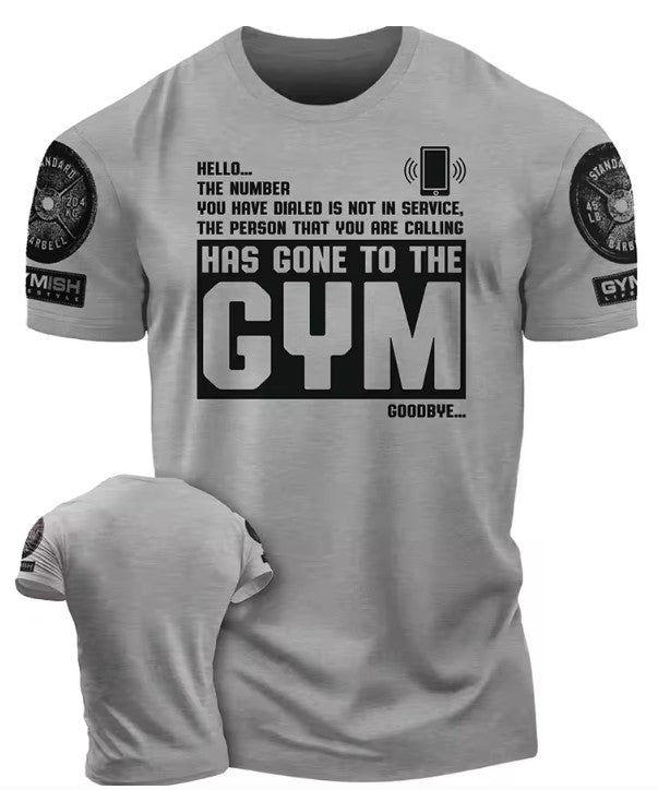3D Printed Gym T-Shirt for Men with Messages – Cotton, Short Sleeve, Tough Guy Workout Shirt