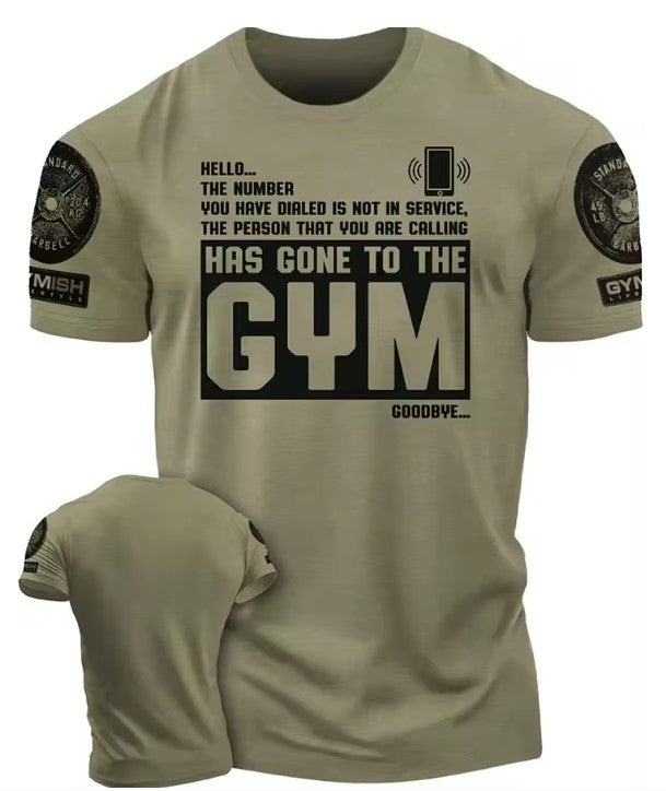 3D Printed Gym T-Shirt for Men with Messages – Cotton, Short Sleeve, Tough Guy Workout Shirt