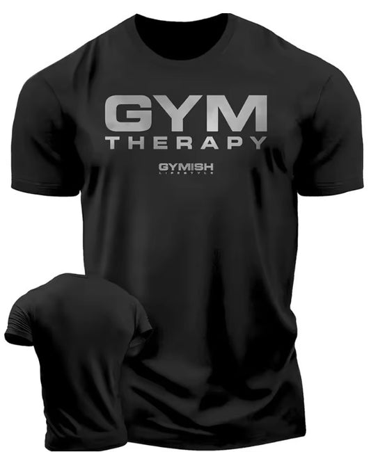 3D Printed Gym T-Shirt for Men with Messages – Cotton, Short Sleeve, Tough Guy Workout Shirt